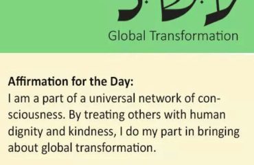 Global transformation, affirmation