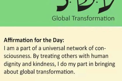 Global transformation, affirmation