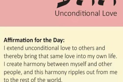 Unconditional love, affirmation