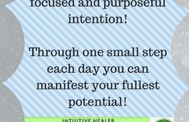 Motivational quote about intention and potential.