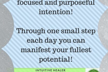 Motivational quote about intention and potential.