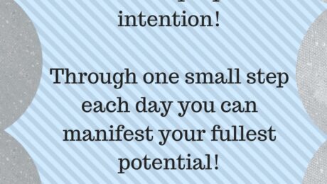 Motivational quote about intention and potential.