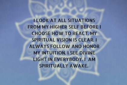 Third Eye Chakra affirmation and healer details.