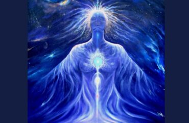 Mystical figure surrounded by cosmic energy.