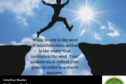 Silhouette jumping over gap with motivational text.