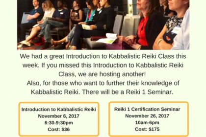 People attending Kabbalistic Reiki class event.