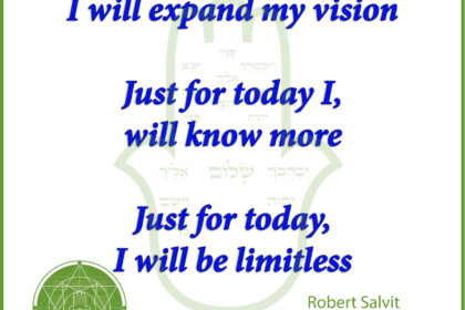 A picture of the hamsa symbol with words.